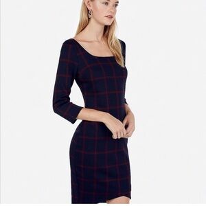 Express Plaid Sheath Dress XS